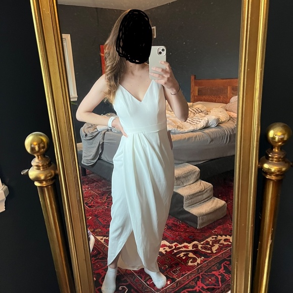 BHLDN Caron V-neck Crepe Dress - Picture 4 of 5